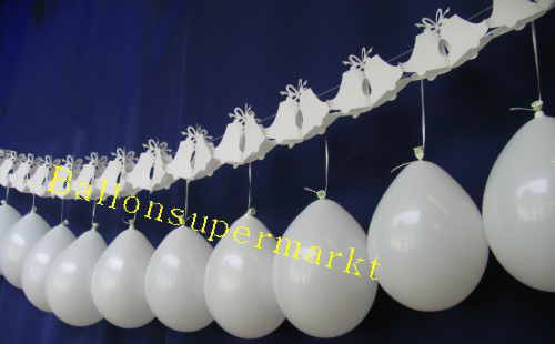Hochzeitsglocken-Girlande Luftballons Dekoration Hochzeit