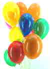 Kristallfarbene Luftballons zur Dekoration der Hochzeitsfeier